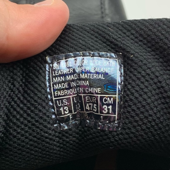 Skechers Leather Black Tan Lace Up Oxfords Mens 13 - Picture 7 of 7